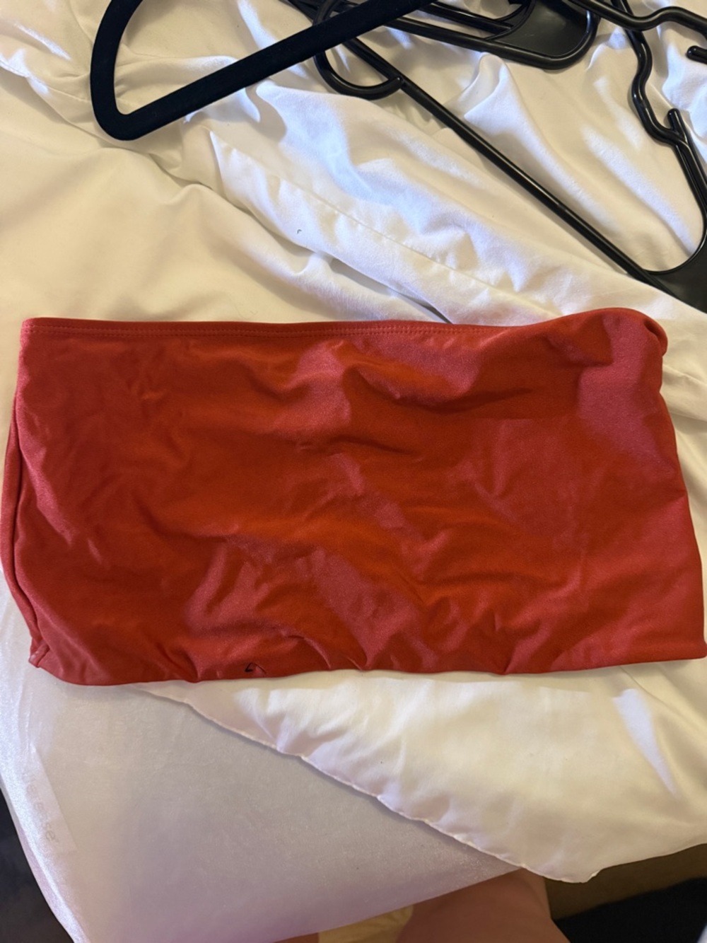 Burnt Orange Bandeau Swim Top